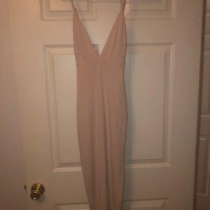 Worn once. Beautiful Nookie nude dress